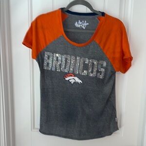Touch by Alyssa Milano Orange and Gray Broncos Tee